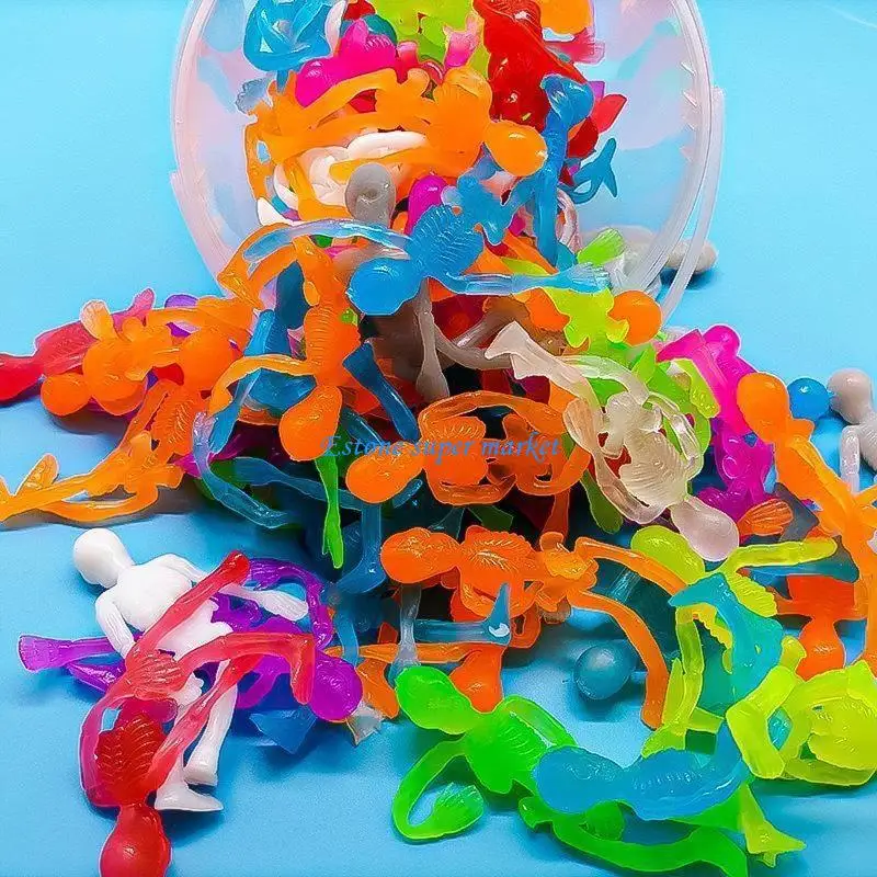 

090B Anti-Stress Skeleton Model Figure Stretchy Toy Decompressing Squishie Mini Skull Spoof Gadget Party Supply 50PCS