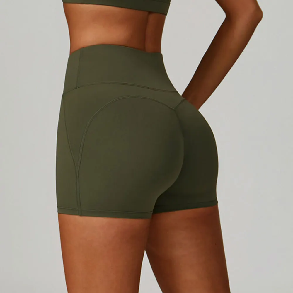 

High Stretch Yoga Shorts High Waist Workout Fitness Lift Peach Butt Fitne Tights Gym Running Body Shaper Pants Casual Sportswear