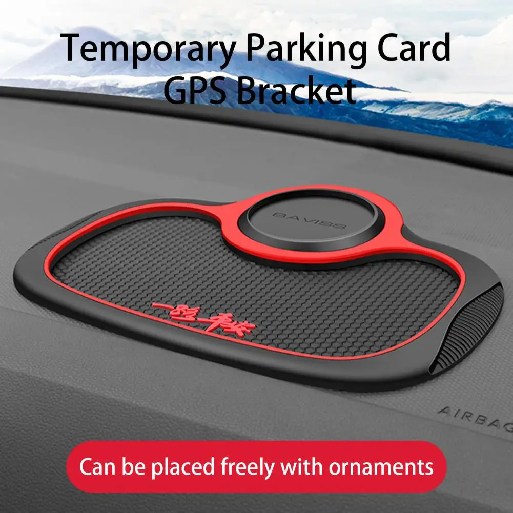 3 in 1 Multi-Functional Car Anti-Slip Mat Hidden Dashboard Phone Mount Silicone Dashboard Car Pad Mat Parking Number Card 