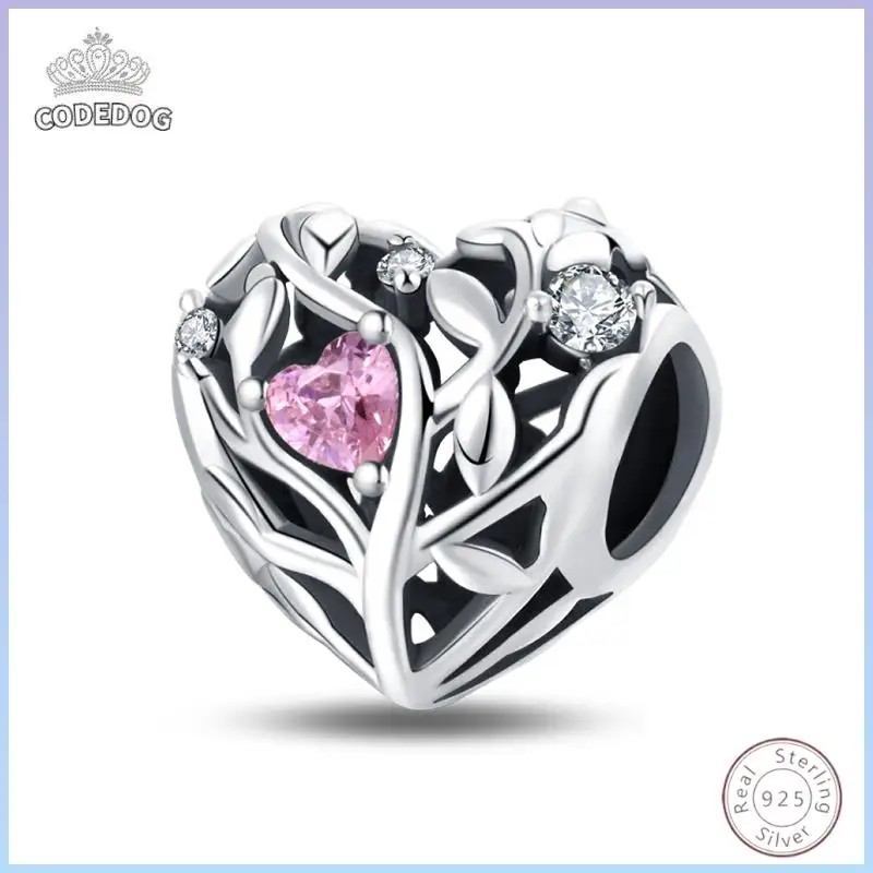 

Hot 100% 925 Sterling Silver Love Tree Shining Zirconia Beads 3mm DIY Holiday Exquisite Jewelry Gift Making