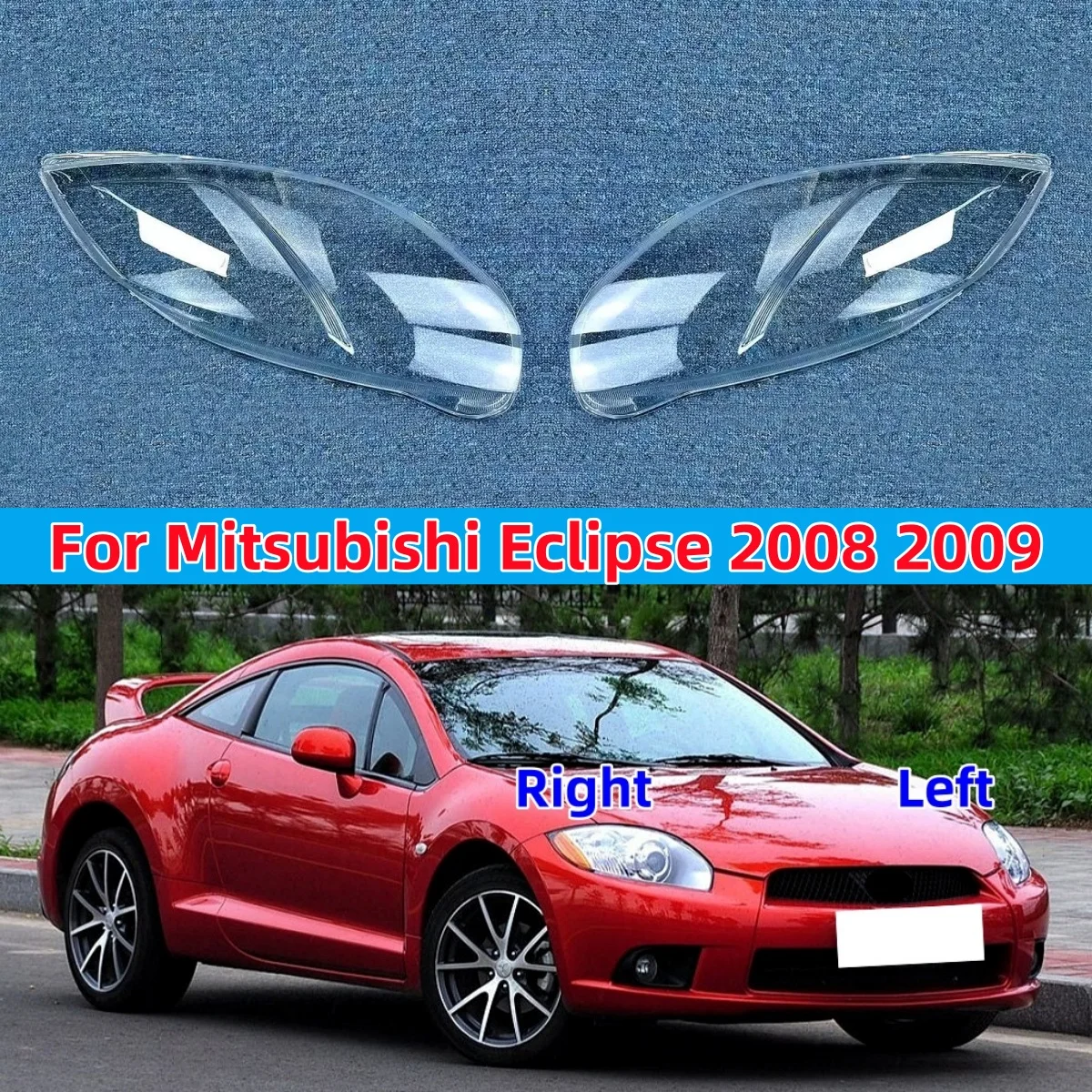 

Для Mitsubishi Eclipse 2008 2009, крышка фары, прозрачный абажур, корпус фары