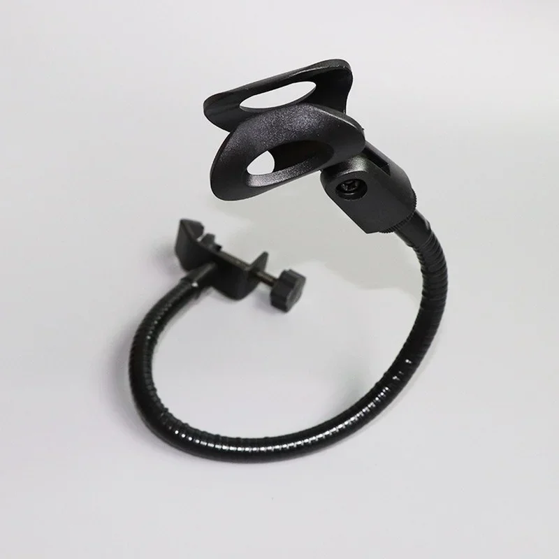 Flexible Gooseneck Microphone Stand with Desk Clamp for Radio Broadcasting Studio, Live Broadcast Equipment