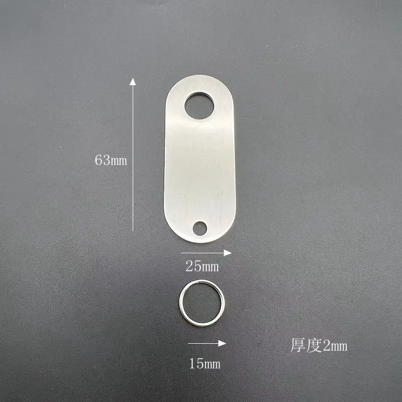 Stainless Steel Make Keychain Key Ring connection board Flat Key Holder Split Rings Keyfob Accessories for DIY Jewelry Making