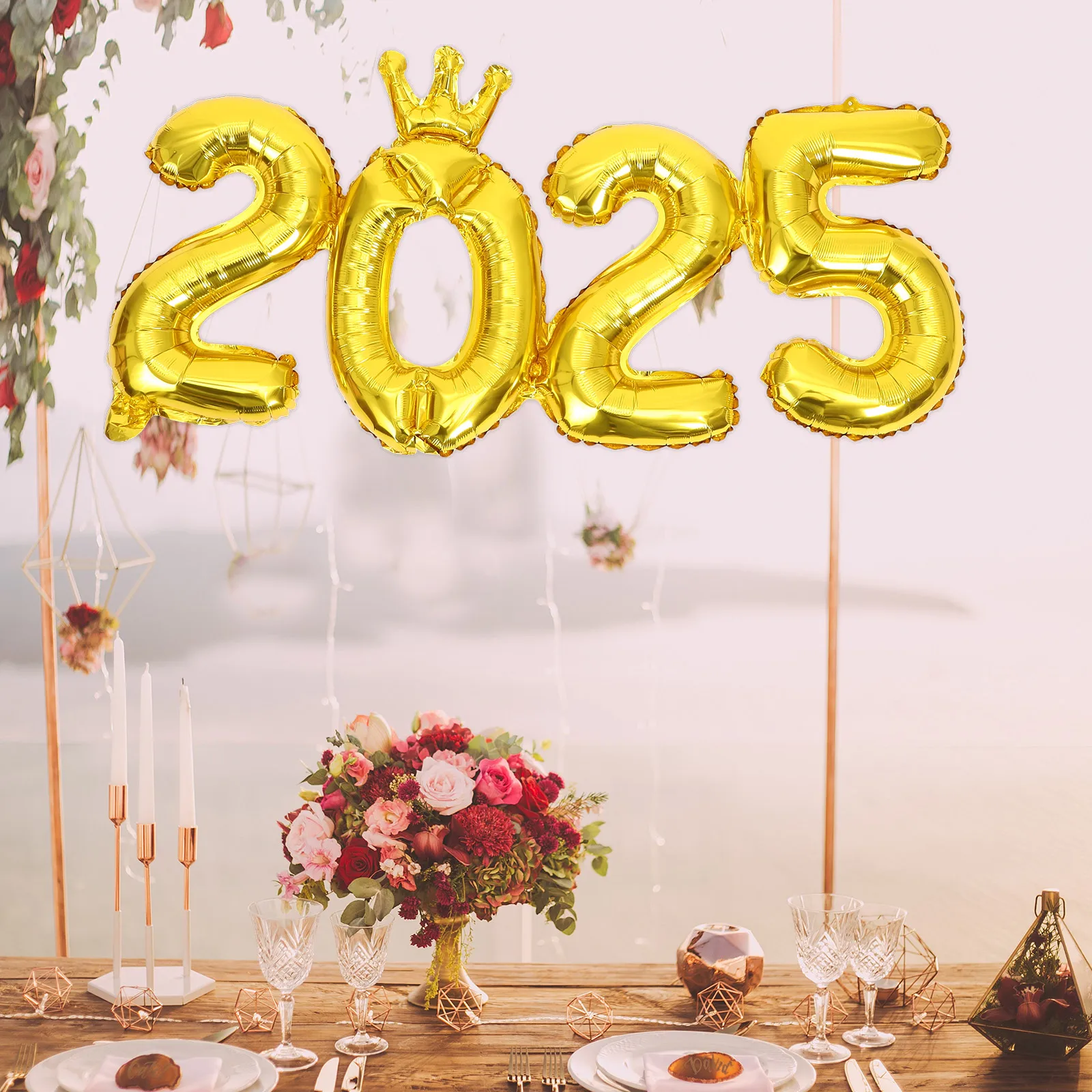 

Crown Balloon 2025 New Year Party Supplies Stylish Number Balloons PVC Decorations for Homes Malls Hotels Graduation Wedding