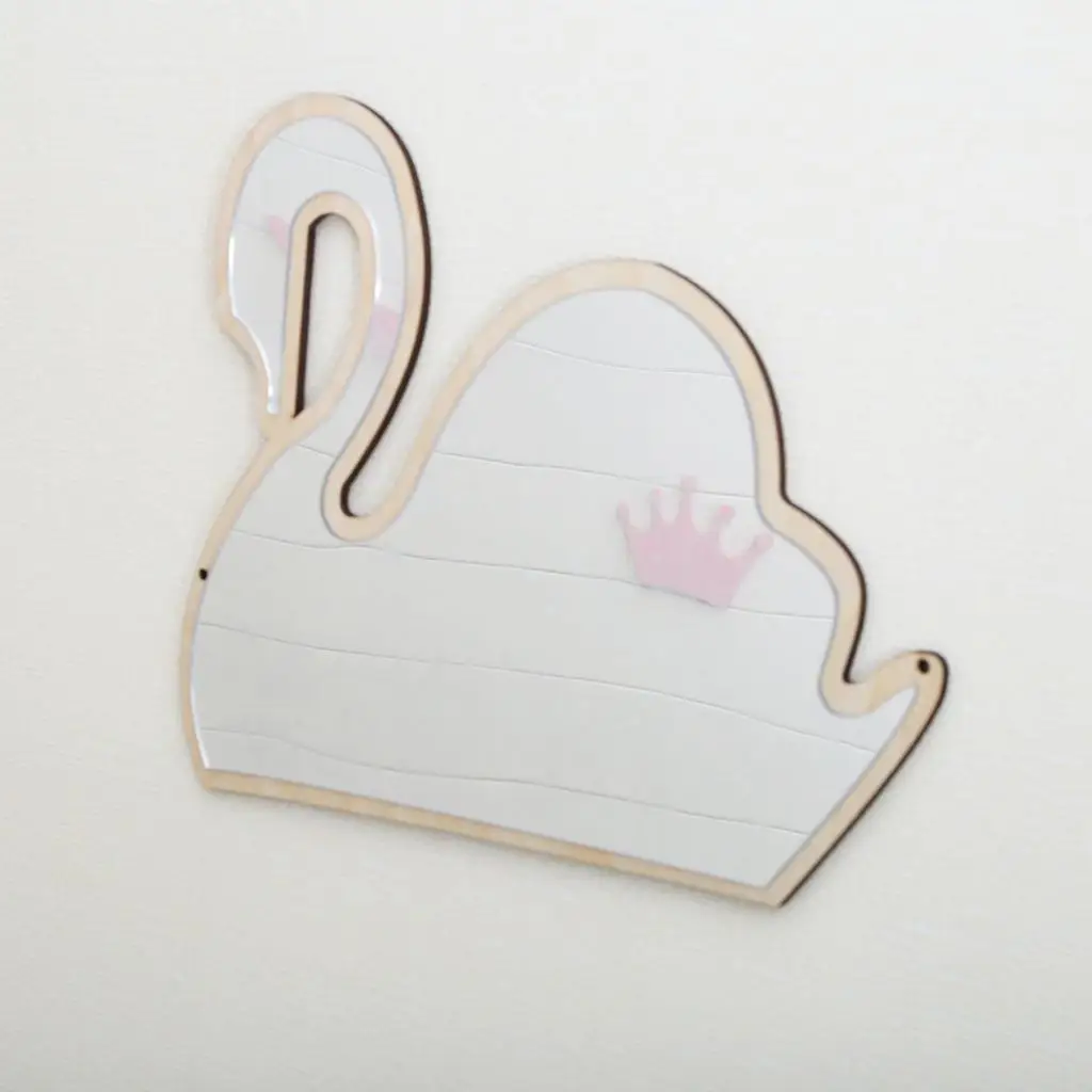 모던 귀여운 아크릴 거울 벽 스티커 데칼 어린이 방 장식 # 8