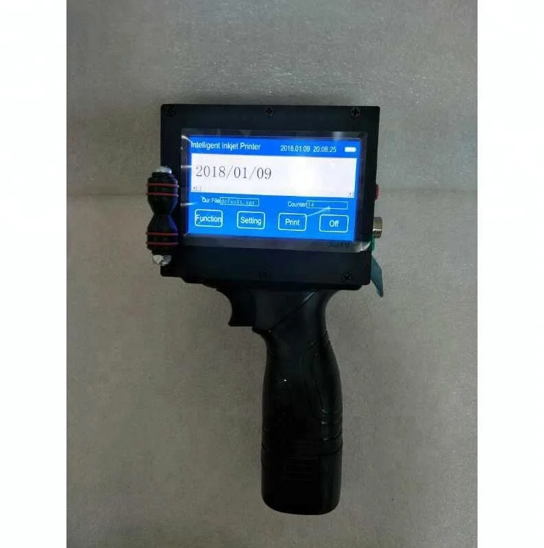Portable Low Cost Digital Hand Inkjet Coding Machine Date Stamp Handheld Expiry Date Printer for PET Bottles Plastic Bag Sachet