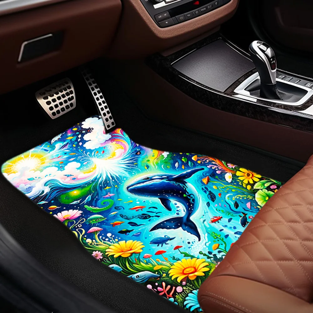 Fairy Tale Underwater World Car Floor Mats - Polyester Fiber, Universal Fit, All-Season, Durable & Comfortable, Vehicle Interior