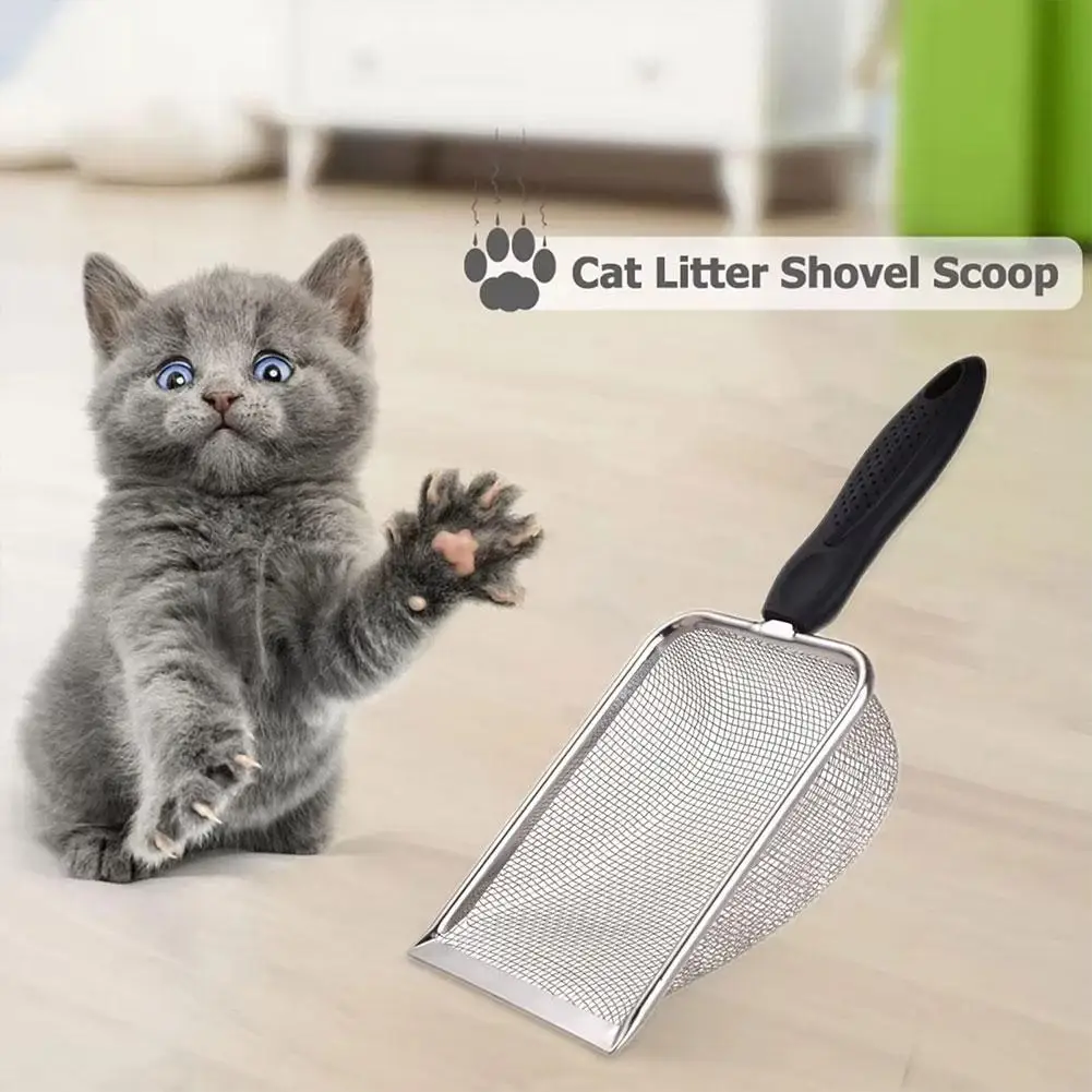 Litter Filter Shovel Stainless Steel Hanging Scooper Toilet Cleaning Tool Pet Supplies For Ragdoll Persian C D0v9