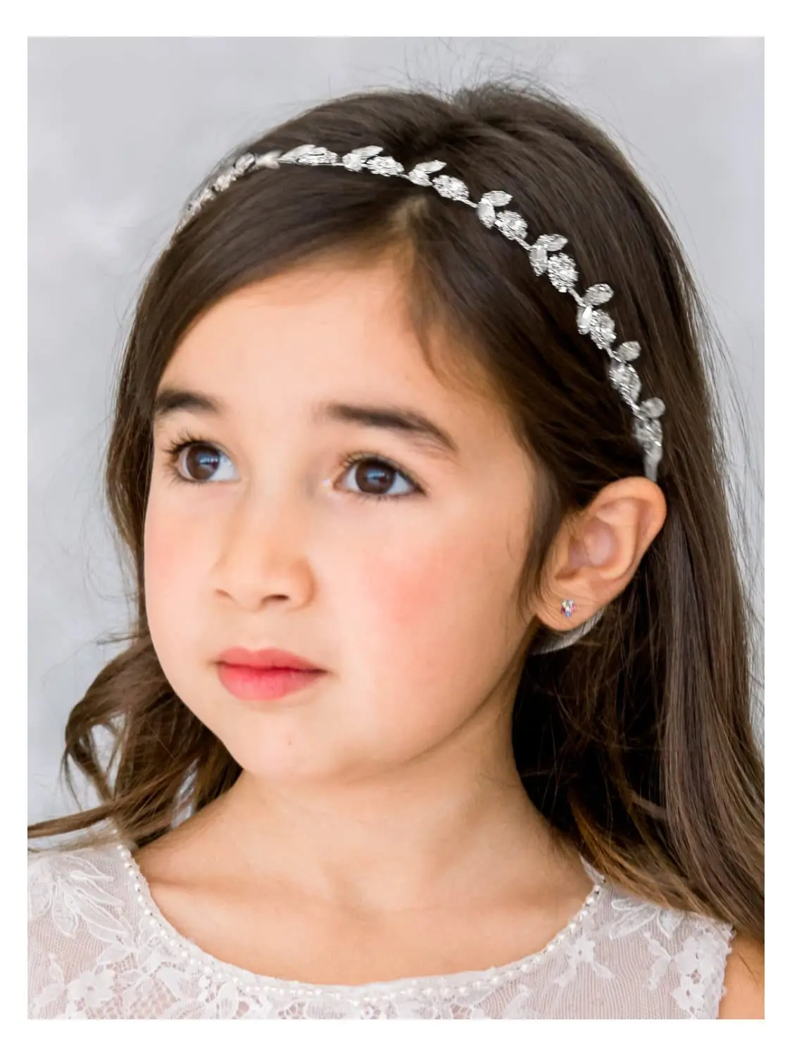 Stunning Flower Girls Rhinestone Jewelry Crystals Hair Accessories Head Flower Crown Birthday Wedding First Communion Headband