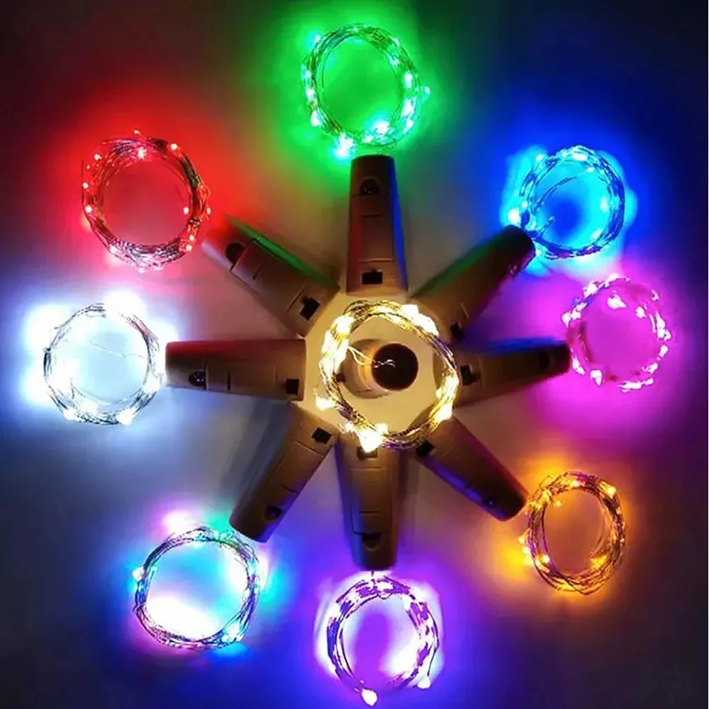 Barra De Luz De Garrafa De LED, Garrafa De Vinho, Luzes De Cortiça, Luz De Fadas, Guirlanda, Natal, Decoração De Festa De Casamento, À Prova D' Água