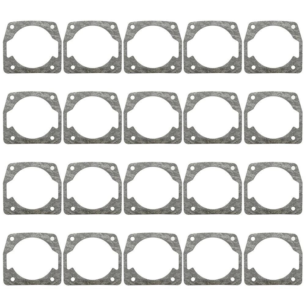 

High Quality Brand New Cylinder Gaskets Gasket Grey Paper 20 Pieces 42*48mm Chainsaw Cylinder Gaskets Easy Installation