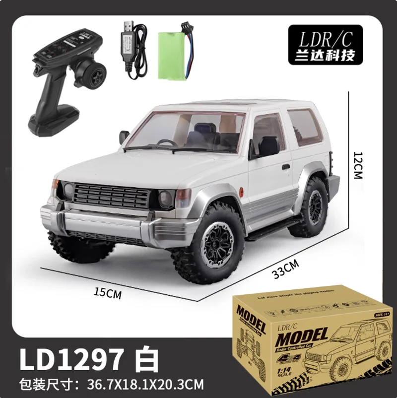 

New 1/14 Ld1297 Rc Remote Controlled Vehicle With Illuminated Four Wheel Drive Off Road Vehicle Simulation Model Toy Boys Gift