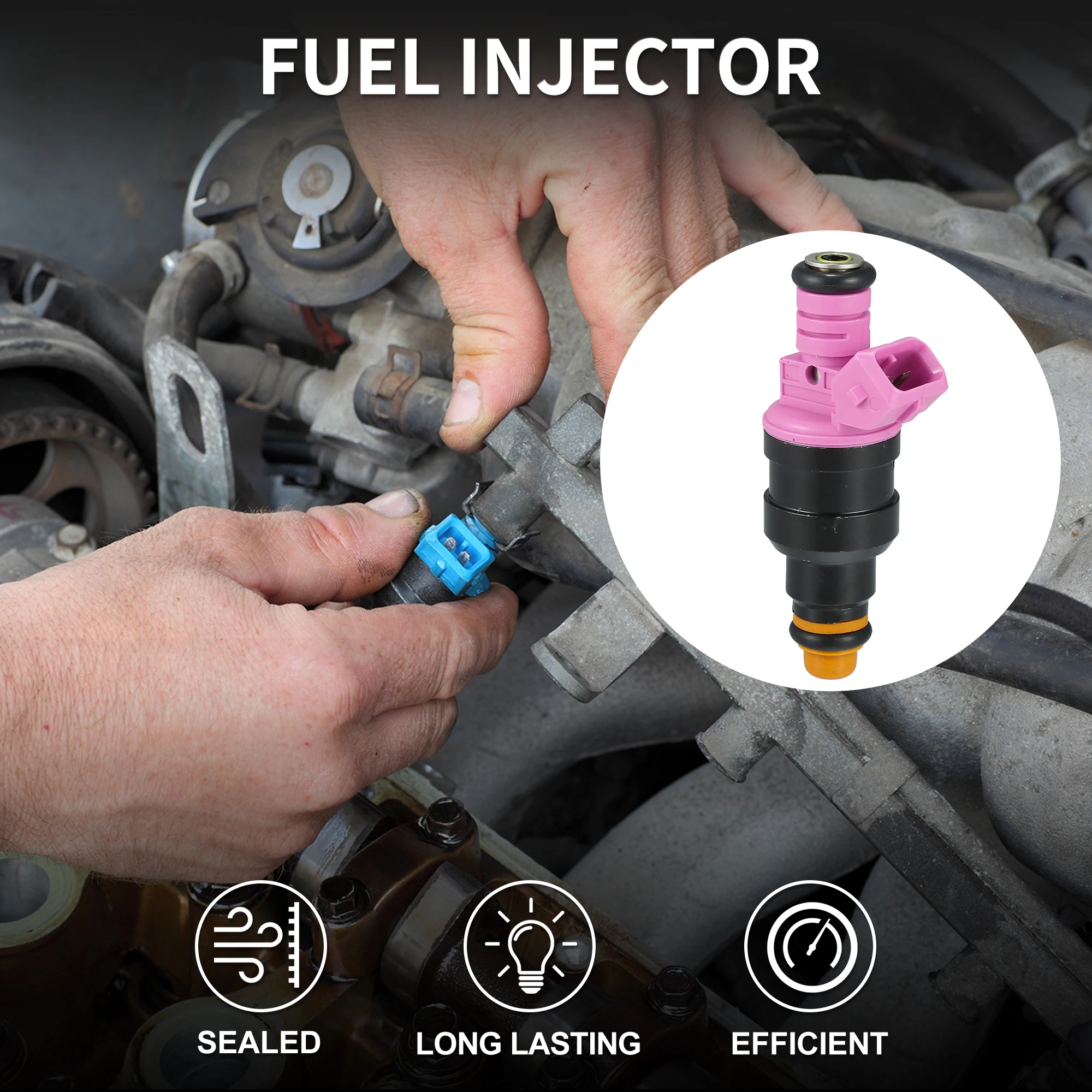 

UXCELL Car Fuel Injector No.53031151 for Dodge for Ram 1500 1997-2001 3.9L Pink 6 Pcs