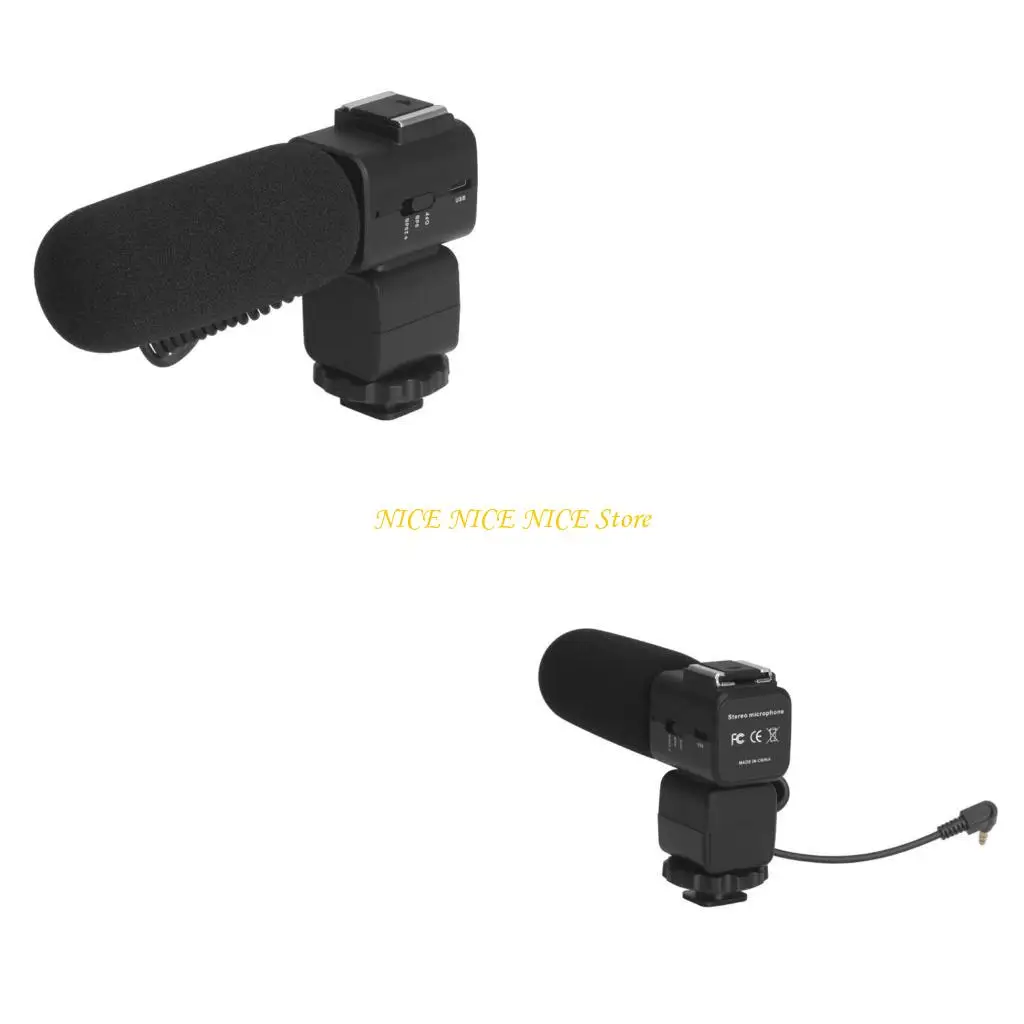 

Камера Mono Microphone для Vlog Live Streaming DSLR Camcderers Интервью с видео звуковой рекордер микрофон