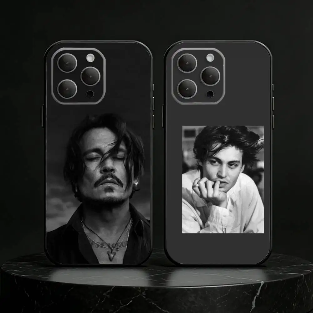 

J-Johnny D-Depp actor Phone Case Silicone black Soft For IPhone 17,16,15,14,13,12,11,SE,Plus Pro Max