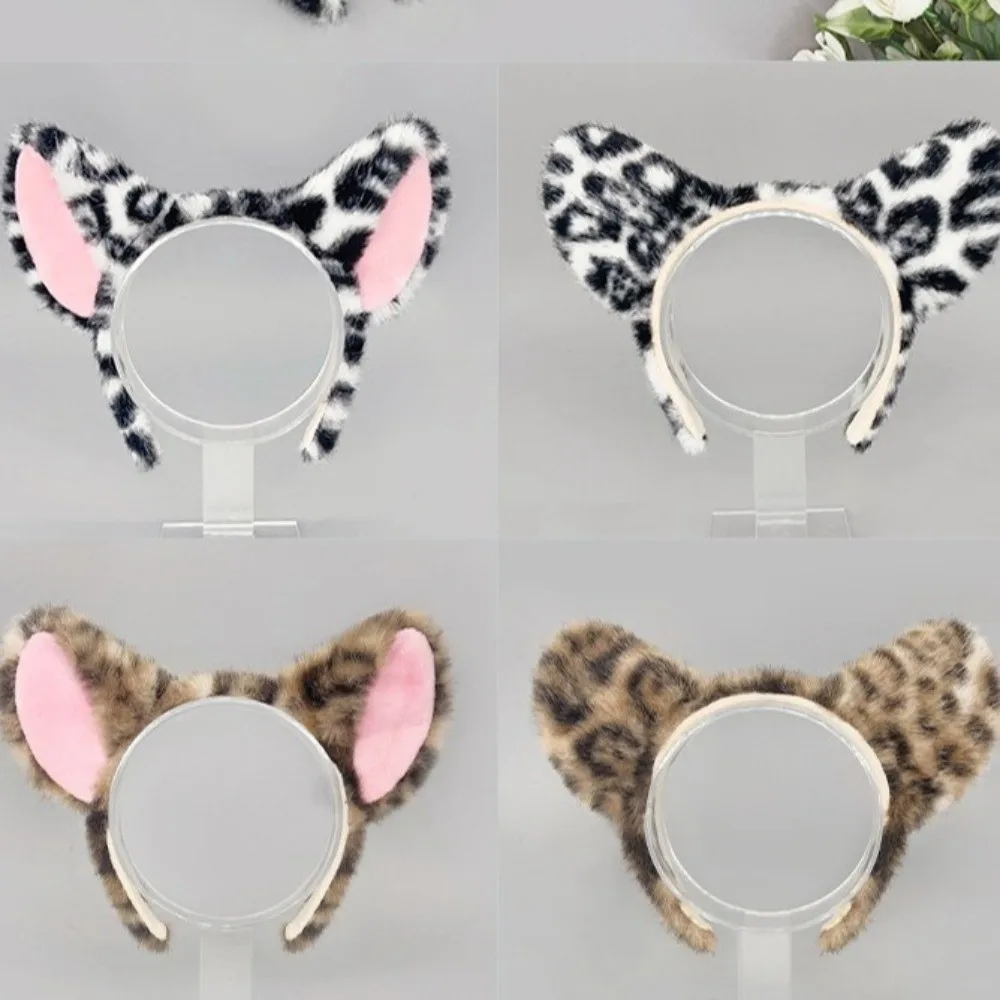 Leopard Print Cat Cosplay Props Halloween Cartoon Design Cat Paw Gloves Beast Claw Furry Cat Ears Headband Cosplay Event