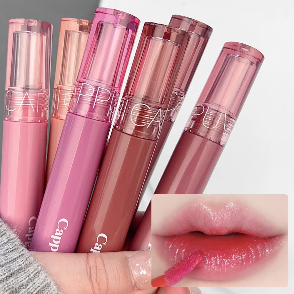 Plumping Jelly Lip Gloss Wodoodporny Trwały Nawilżający Szklany Lustrzany Szminka Przezroczysty Czerwony Błyszczyk Koreański Makijaż Kosmetyczny