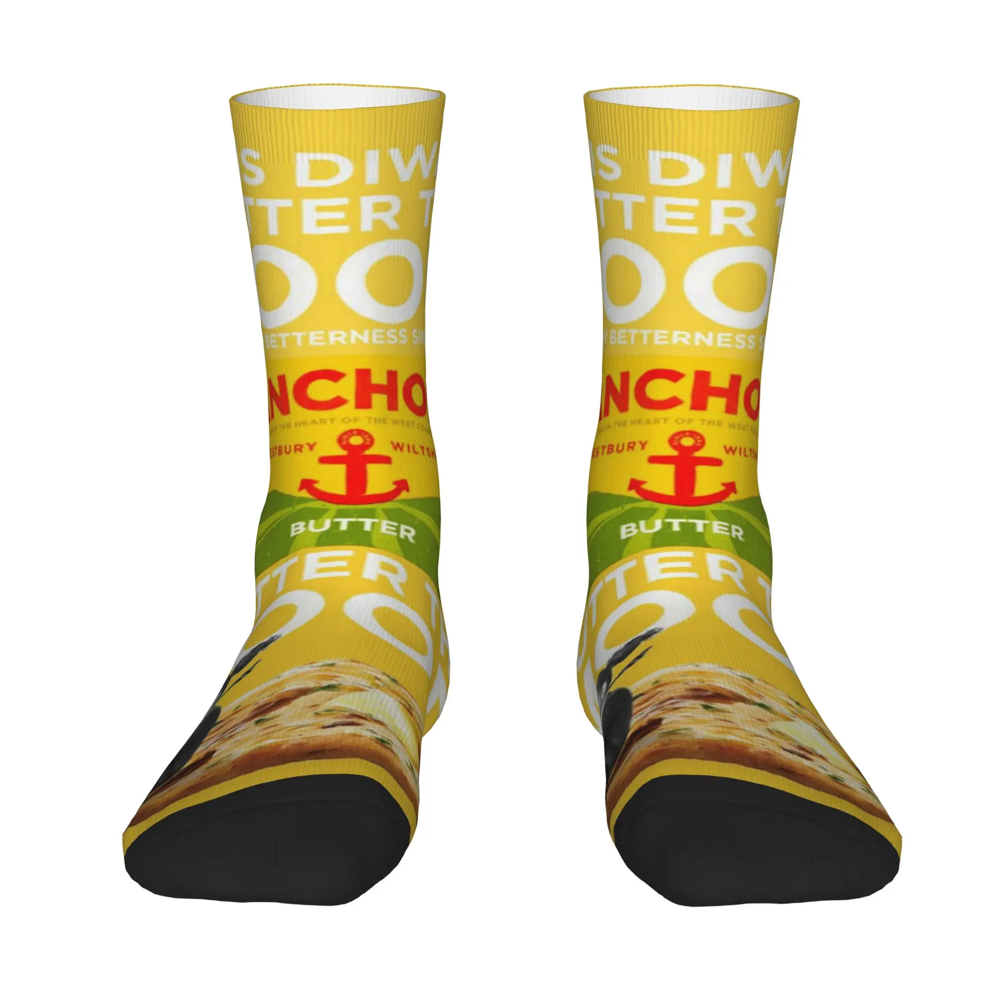 Funny Sock aAnchor aAnchor Butter Diwali Promotional Poster Harajuku Quality Pattern Printed Men Socks Novelty Men's Socks