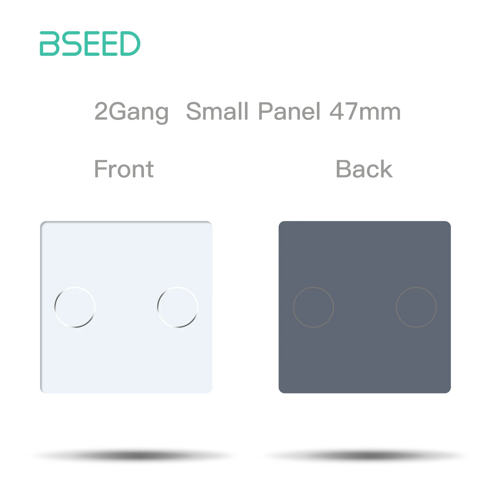 BSEED 1/2/3Gang Wand Touch Schalter Kleine Glas Panel 47mm Dimmer Vorhang Kristall Panel Teile Nur DIY Kombinieren Mit Glas Rahmen