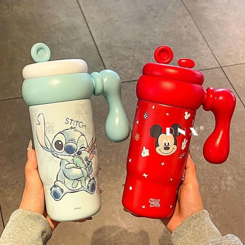 Disney Stitch cartoon anime waterbeker grote capaciteit ijs dominante beker met rietje nieuwe hoogwaardige thermosbeker cadeau groothandel