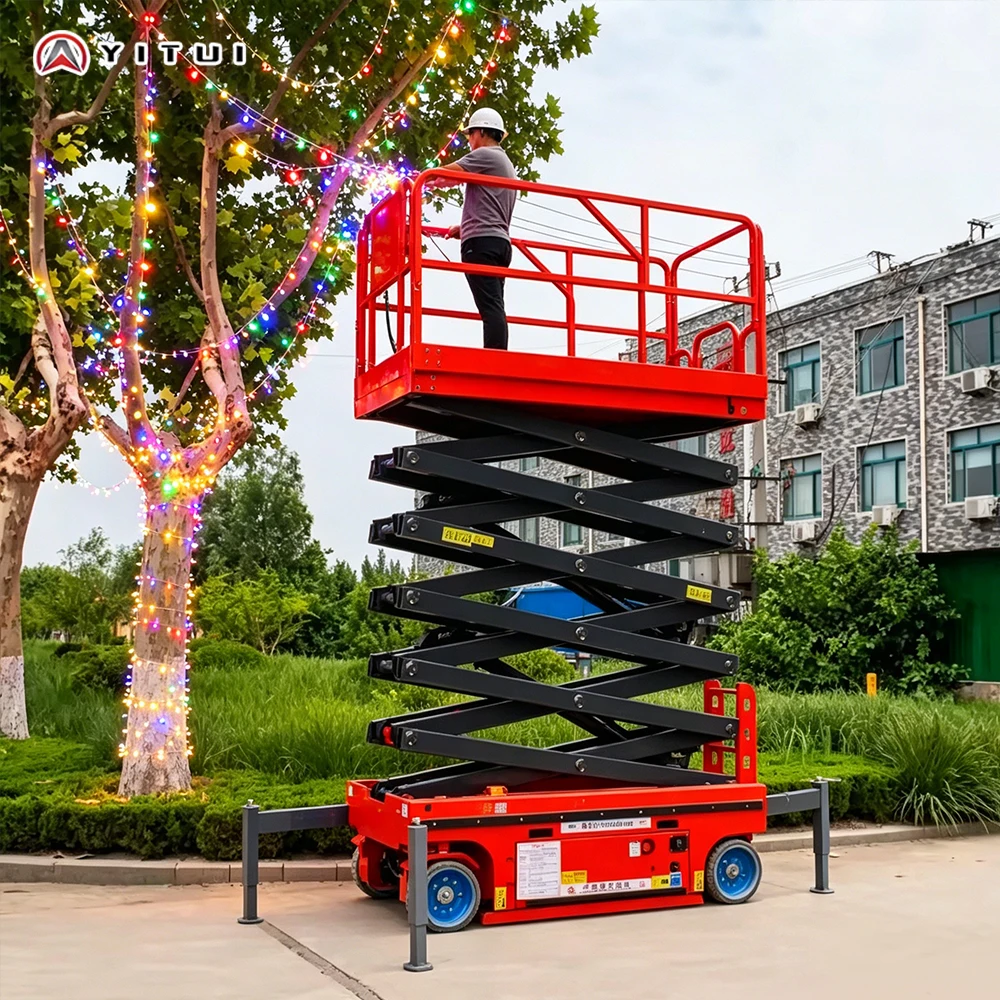 Mobile Hydraulic Aerial Work Platform Customized Loading Capacity Self‑propelled Scissor Lift For Indoor Construction Operations