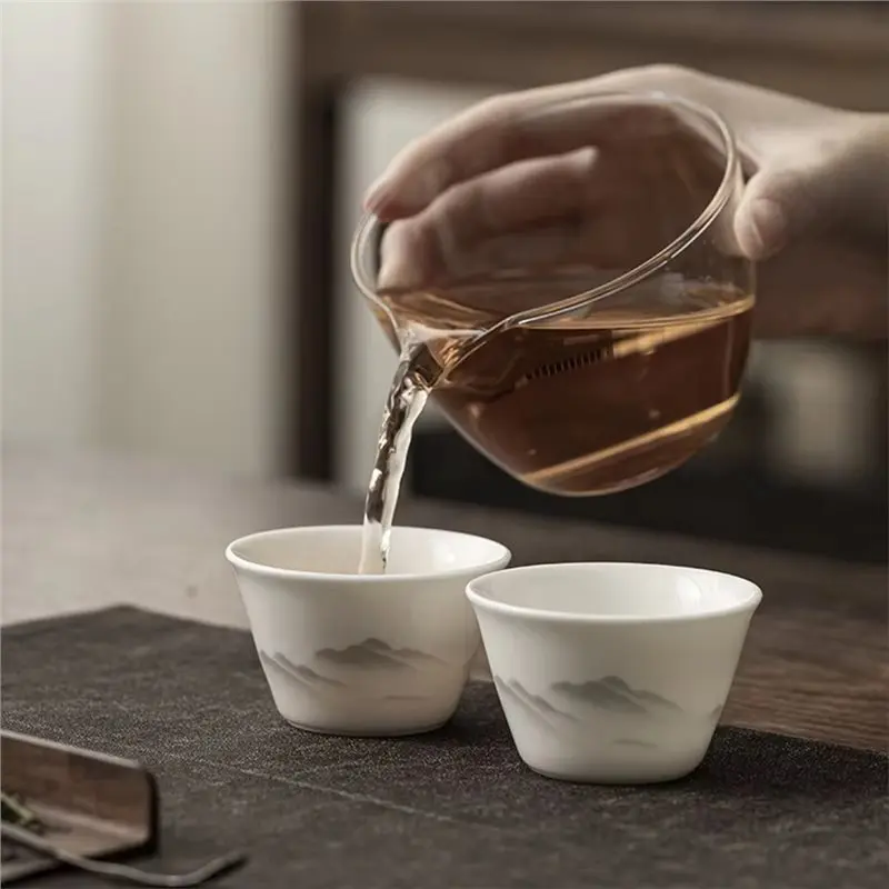 EYFL-Compact Portable Jade Tea Set Travel Tea Ware Complete Brewing Kit With Teapot Cups For Outdoor Camping Office Use Gift