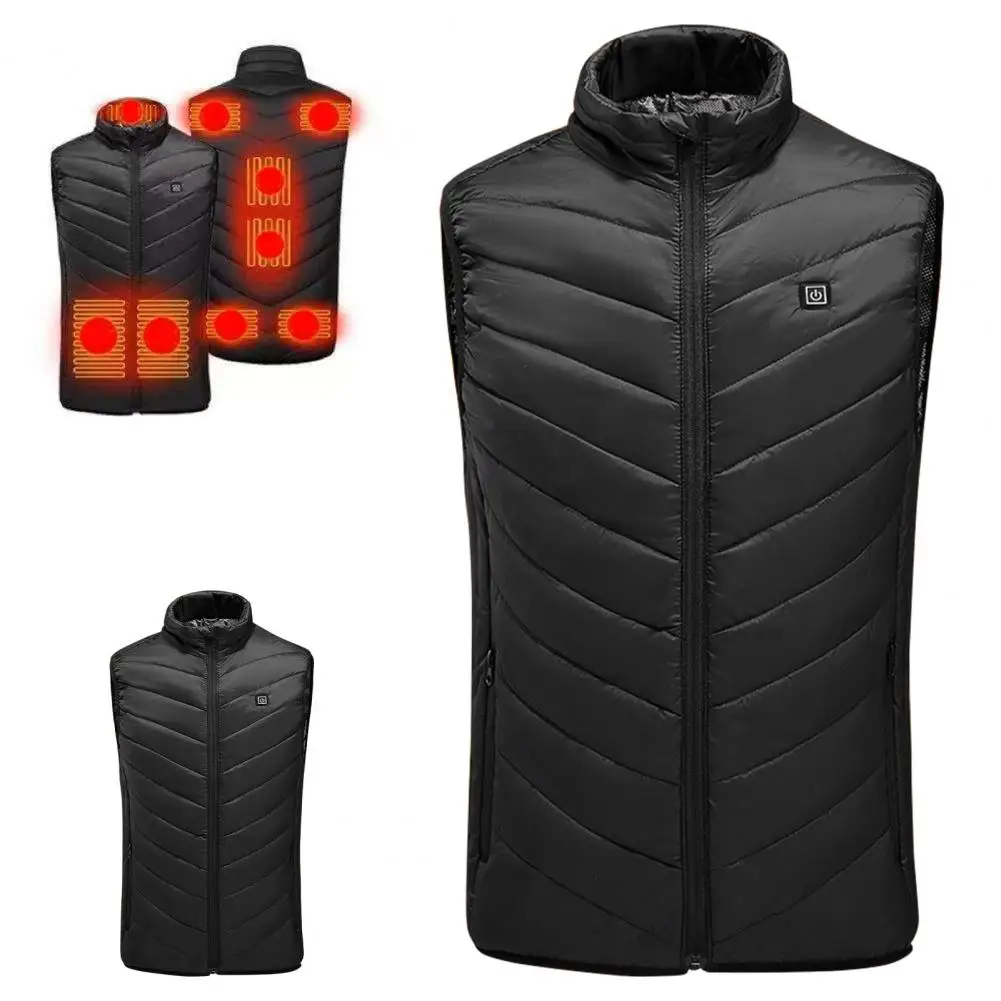 Self Heating Vest 3 Adjust Mold Warm Keeping Rechargeable Electric Heating Vest Thick Washable Winter Heating Men Waistcoat