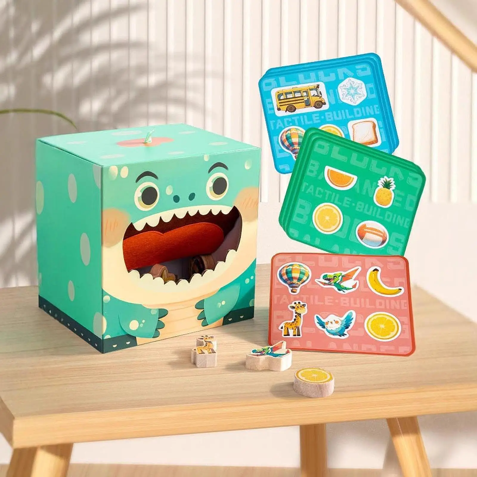 مكعبات خشبية للتكديس، لعبة سفر، لعبة بناء خشبية على شكل حيوانات لتنمية المهارات الحركية الدقيقة للأطفال، هدايا للأولاد والبنات في العطلات وأعياد الميلاد