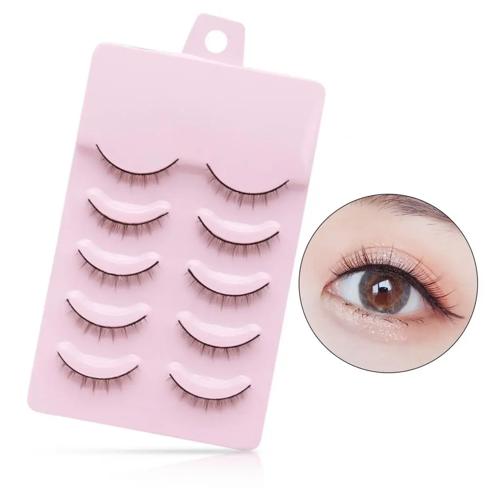 5 Pairs Handmade Eyelash Exquisite Convenient False Eyelash Thin Long Wispy Natural False Lashes for Girl