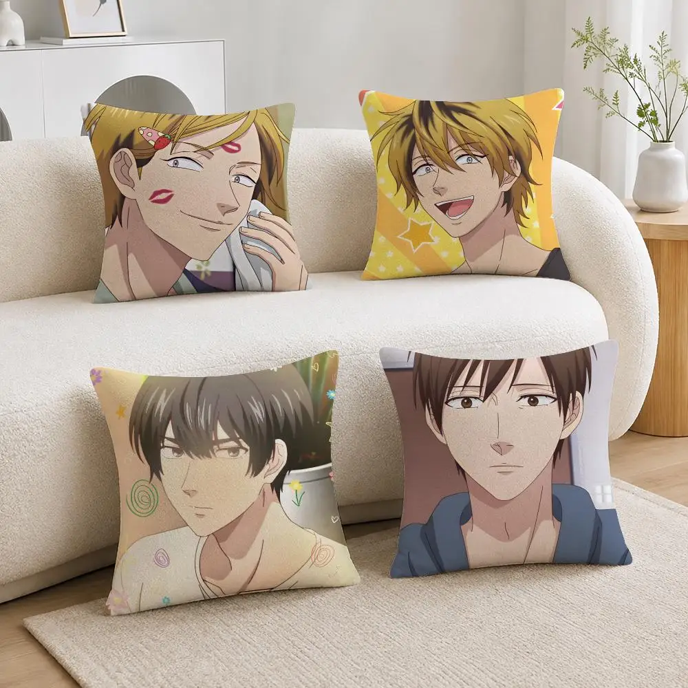 Funny Slice-of-Life Anime Uramichi Oniisan Cushion Cover Soft Fluffy Short Plush  Pillow Case  Sofa Bed Home Decor