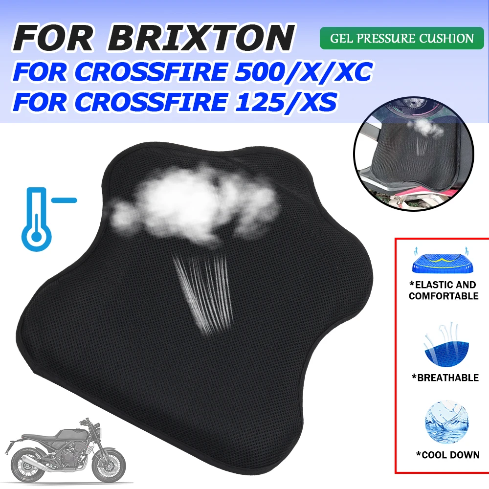 

For Brixton Crossfire 500 X XC 500X 125XS 125 XS Motorcycle Accessories Gel Seat Cushion Cover Breathable Pressure Air Pad Guard