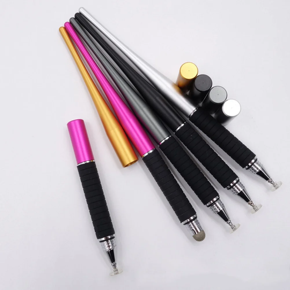 

Dual-Tip Capacitive Stylus Pen Sharp-Tailed Disc Cloth Head Touch Screen Pen For All Devices Smooth Writing Drawing Tool