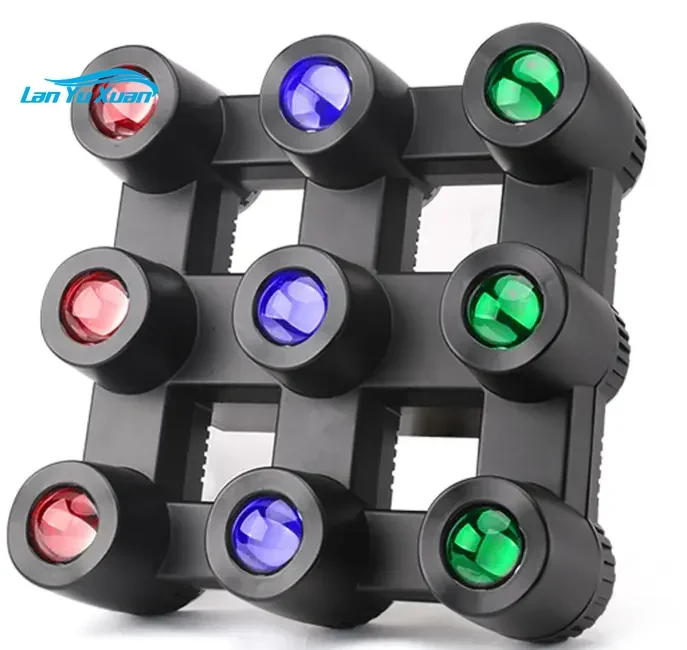 מקצועי 9pcs 40w rgbw 4 in1 dmx מטריצת blinder אור דיסקו dj בר מופע חתונה אור