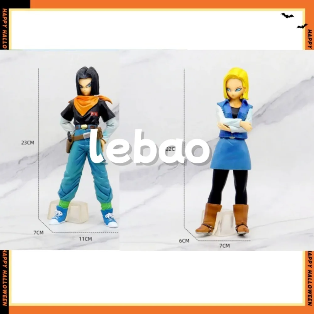 Figurka Anime Dragon Ball Z Android 17 18 Figurka PVC Figurki Akcji Statuetka Dekoracja na Biurko Kolekcja Gadżetów Anime Zabawki