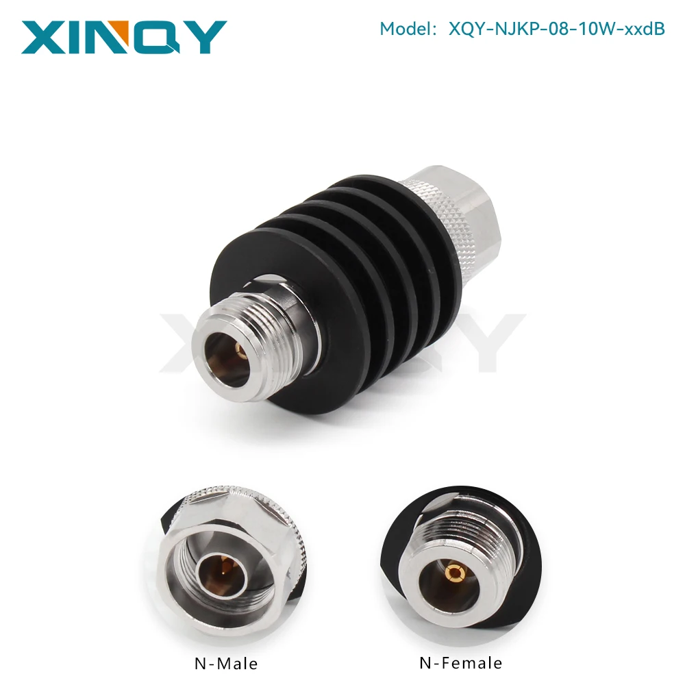 Xinqy 10W Attenuator Sma Attenuator N-Jk Male and Female Connector 1/3/6/10/20/30/40Db Dc-8G