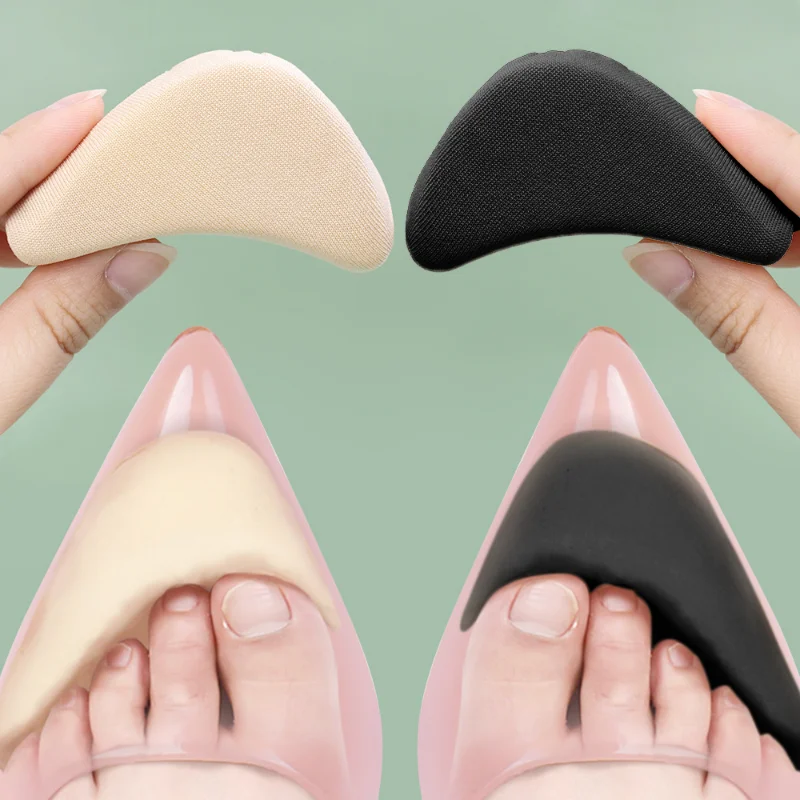 1Pair Women Sponge Forefoot Insert Toe Plug Half Forefoot Cushion Anti-pain Big Shoes Toe Front Long Top Filler Shoes Pads