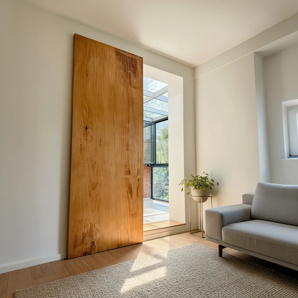 Soft Closing Concealed Sliding Barn Door Hardware Kit Wooden Ghost Magic Sliding Door Accessories Set Hidden Track Sliding Door