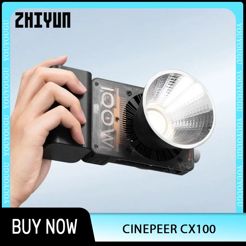 ZHIYUN CINEPEER CX100 100W Pocket LED Photography light Studio Video Fill Light 2700K-6500K for Live Streaming Custom Lamp