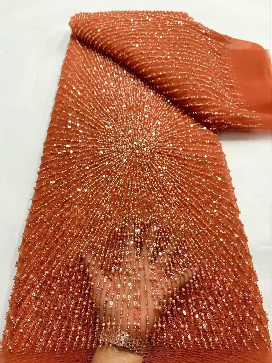 قماش دانتيل نيجيري أفريقي عالي الجودة، أقمشة للخياطة بالمتر، ترتر، 2025، تول، فساتين زفاف، تطريز، شبكة، 5 ياردات