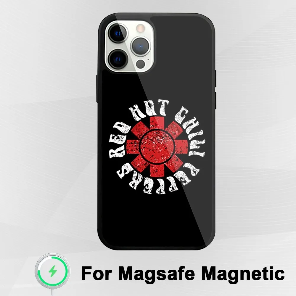 Band Red Hot C-Chili P-Peppers Phone Case For iphone Pro 11 Max 13 Plus 12 14 Mini 15 Magsafe Magnetic Wireless Charging Shell