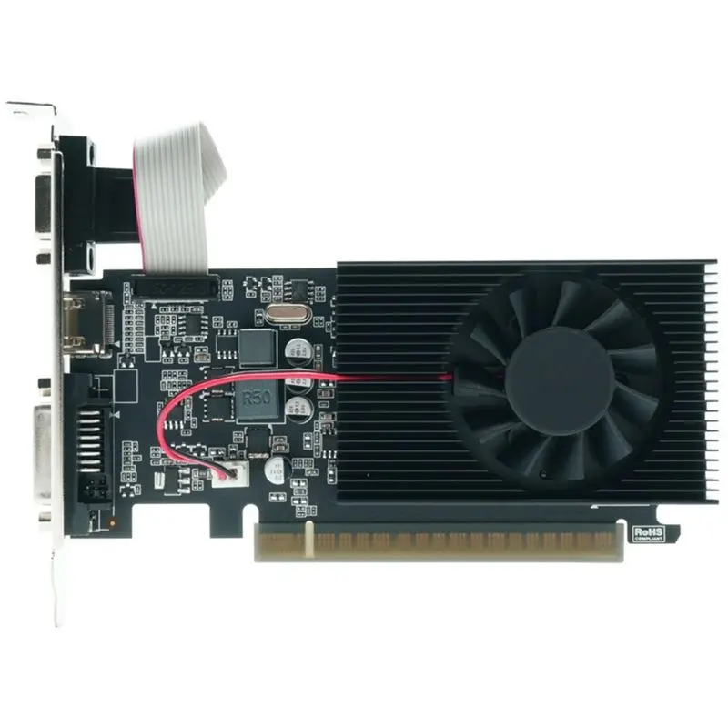 

Видеокарта GT730 4 ГБ, GT730 DDR3 128-бит GDDR3, совместимая, с выходами DVI и VGA