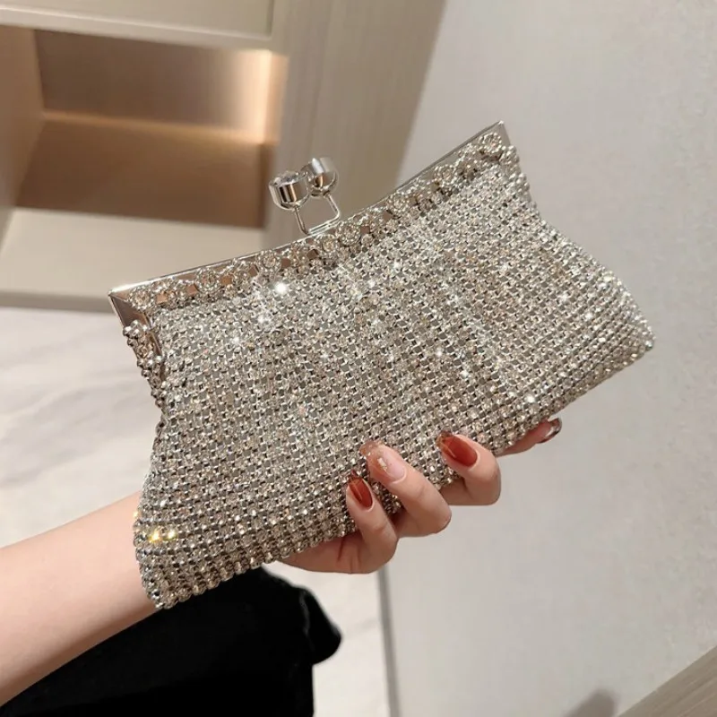 Luxy Moon Luxury Rhinestone Evening Clutch Bag Dress Wedding Bride Handbag Shiny Design Party Banquet Lady Portable Purse Z534