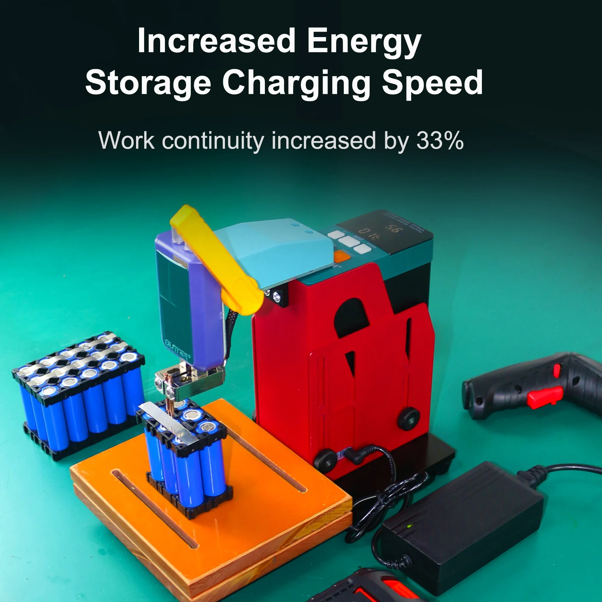 

801H+ Lithium Battery Spot Welding Machine Workstation Pulse Welding Rocker Arm Push-Down Workstation Can Be Lifted