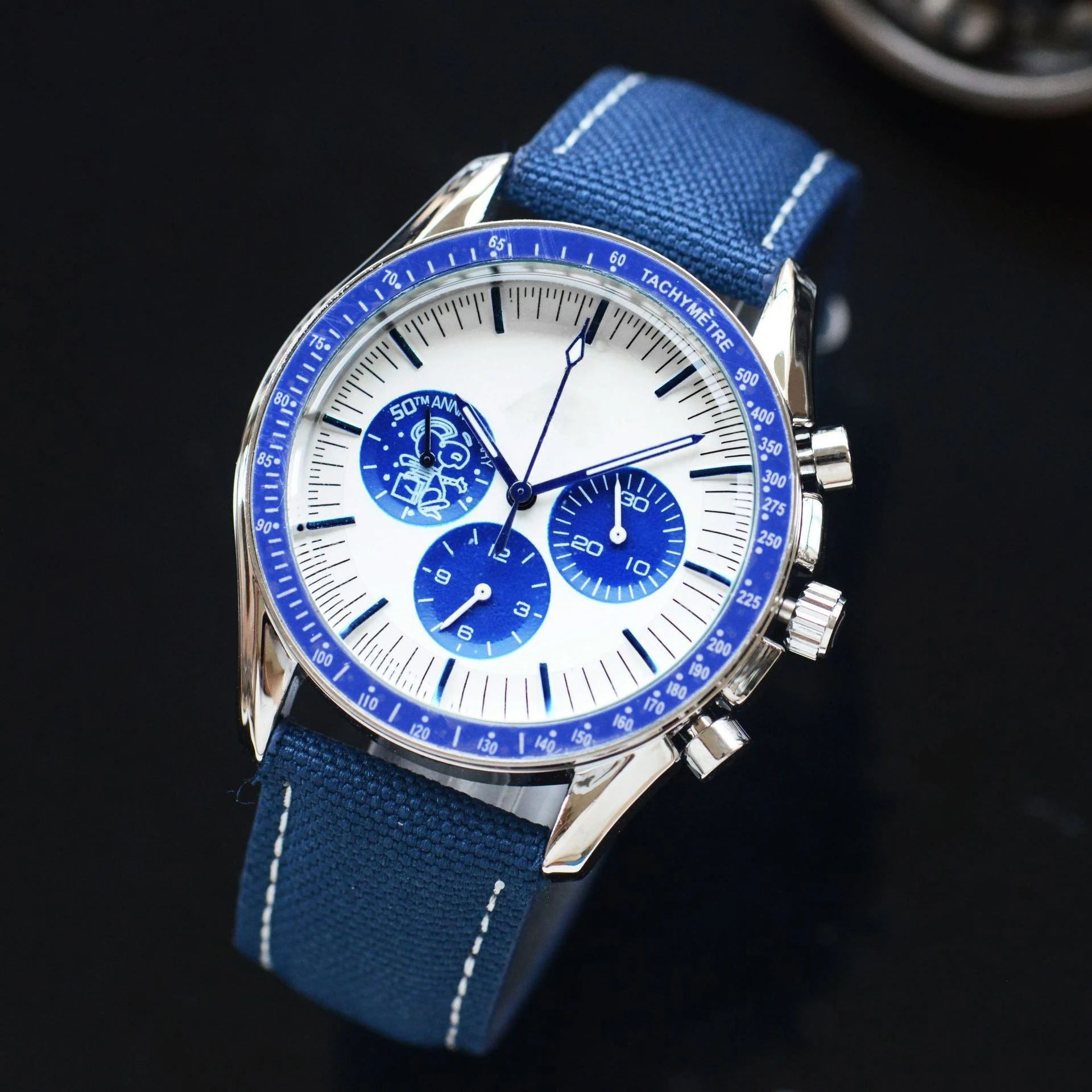 

Luxury Genuine Designer Wristwatch Six Hands Three Subdials Fashion Hip Hop Quartz Watch High Quality Sport Chronograph