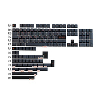 GMK Cinder Keycap Japanese Black 142 Full Keys Cherry Profile DYE Subbed ISO Enter For 64 68 75 96 104 108 Mechanical Keyboard