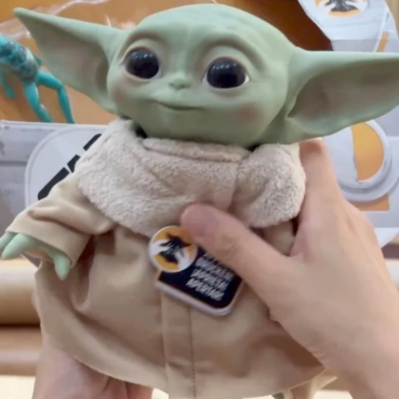 Original Hasbro 10cm Yoda Figure Sound-Producing Toy Star Wars Grogu Mandalorian Electric 1.1 Baby Yoda Model Birthday Toys Gift - view 2