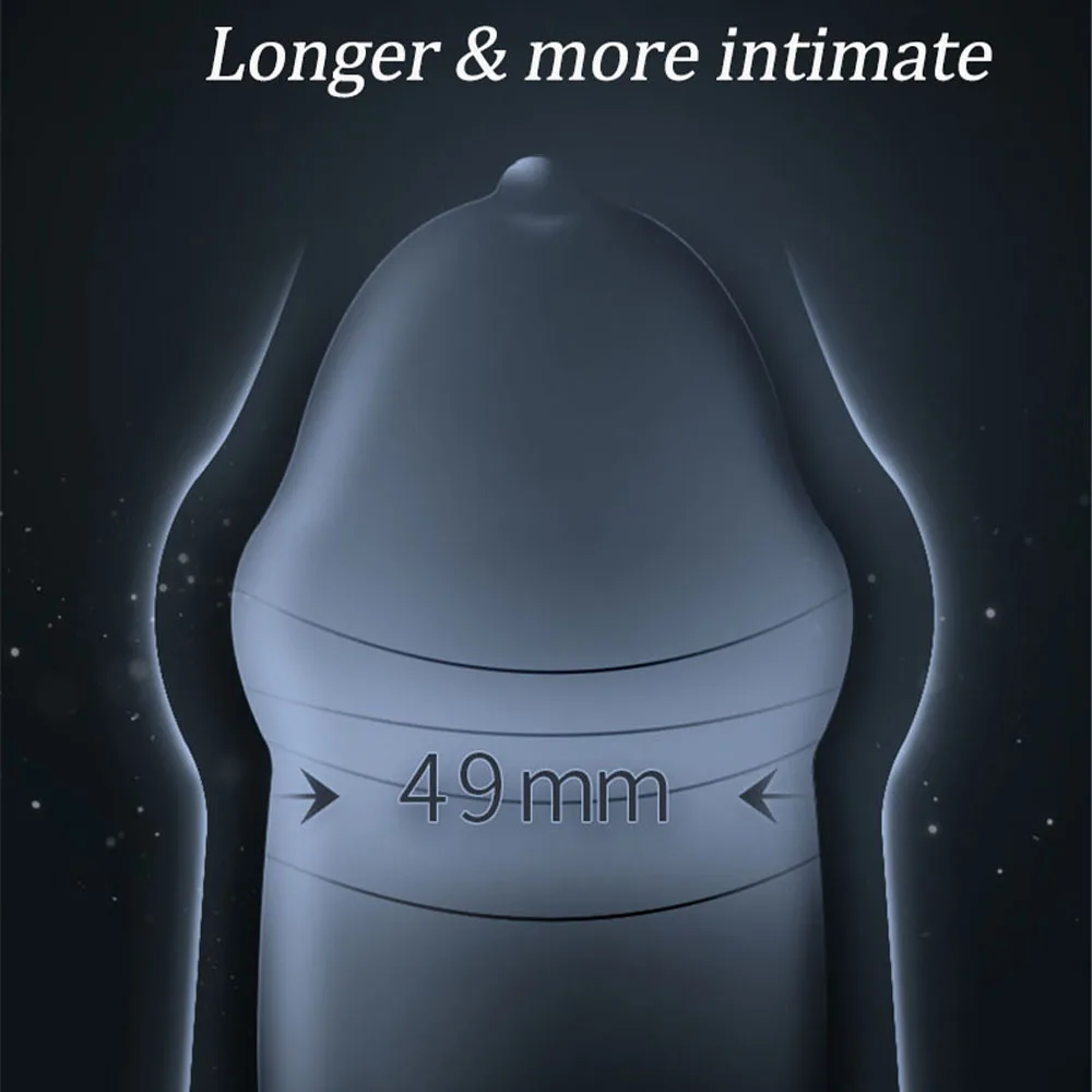 10pcs Ultra Thin Condom 49mm Small Size Latex Pellet Smooth for Men Tight Penis Sleeves Safer Sex Toys for Couples Men Women - Image 4
