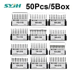 50Pcs/5Box Dental Super Coarse Diamond Burs FG Dentistry Strawberries Drills For High Speed Handpiece Dia.1.6mm Dentist Tools