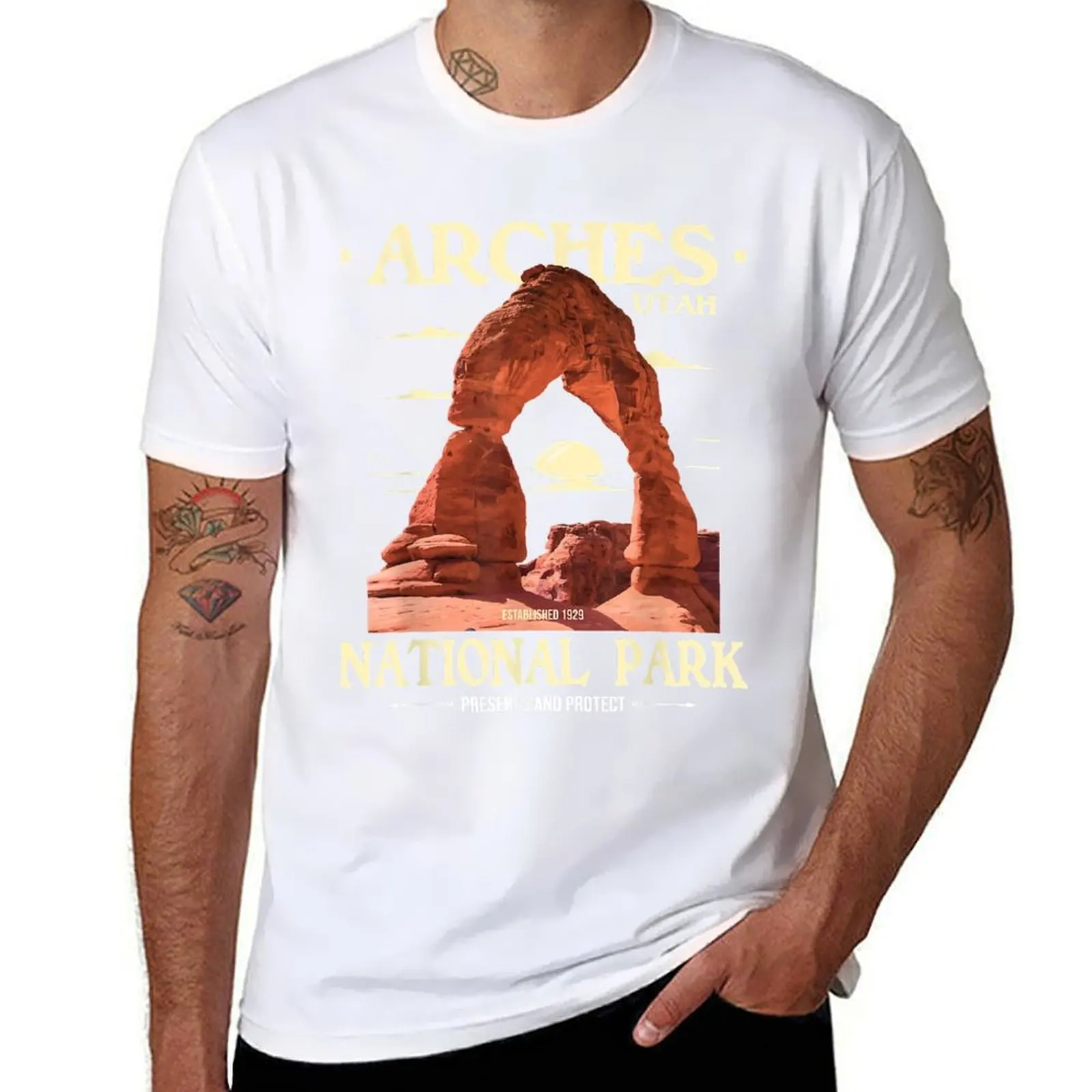 

Arches National Park - Retro Hiking & Camping Lover T-Shirt T-Shirt man graphic t shirt t shirts designer T-Shirt