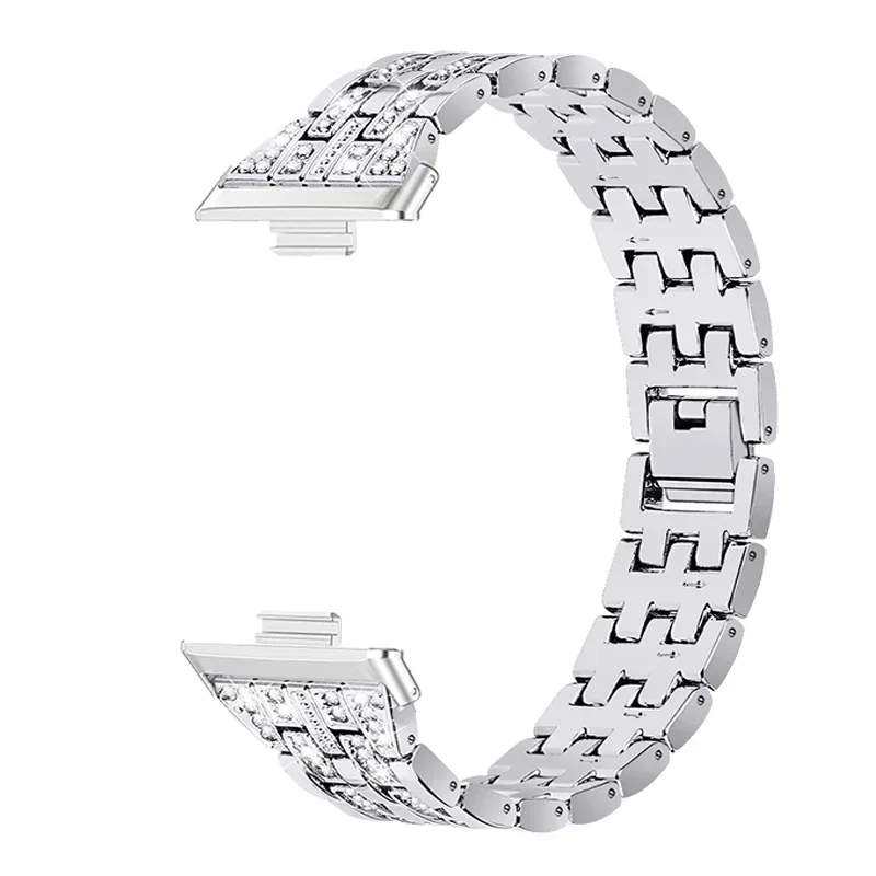 حزام معدني لساعة هواوي فيت 3 حزام ساعة من الفولاذ المقاوم للصدأ Correas reloj لساعة هواوي فيت 3 استبدال سوار ربط الماس